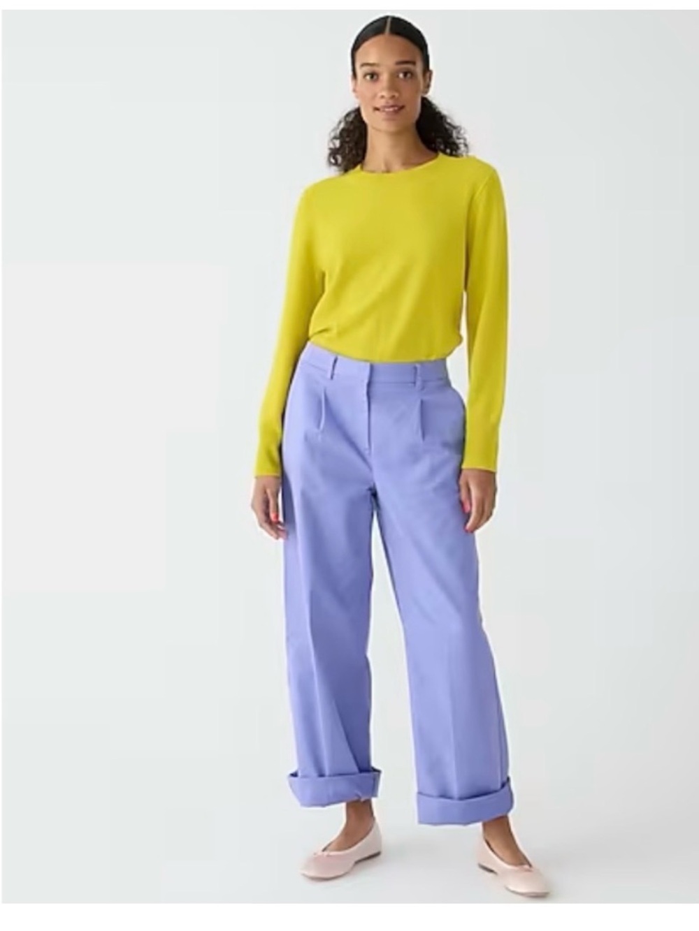 J.Crew 100% Cashmere Crewneck Sweater – Chartreuse Yellow | Size Medium
